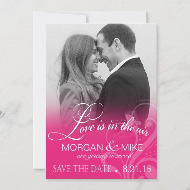 Photo de Love Mist pour Save the Date | fuchsia (Devant)