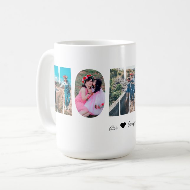 Photo de maman Collage Mug pour la fête des mères (Devant gauche)