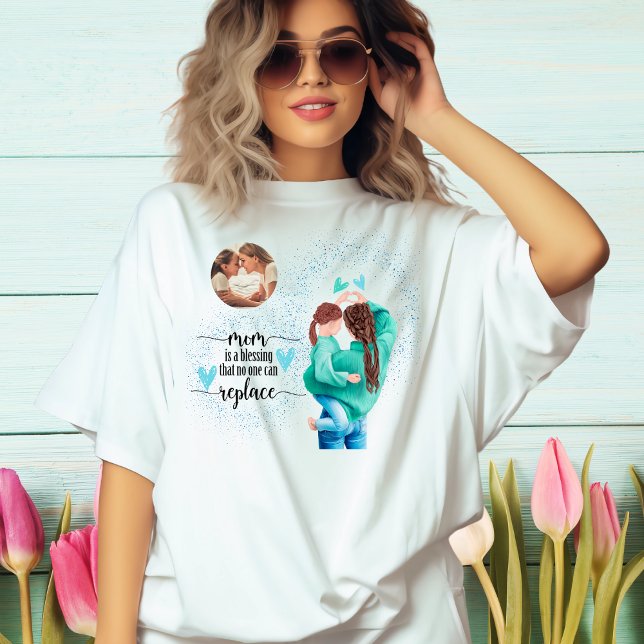 Photo de maman T-shirt cadeau de fête des mères pe (Créateur téléchargé)