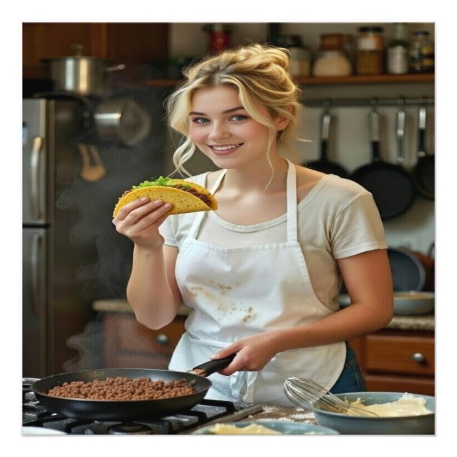 Photo de manger des tacos Personnaliser (Devant)