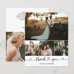 Photo de mariage de remerciement de cœur de budget