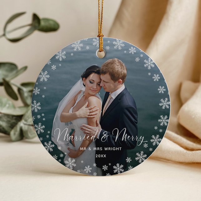 Photo de mariage élégant avec écriture Merry & Mar (Créateur téléchargé)