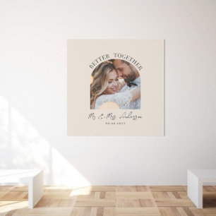 Photo de mariage en arche crème cadeau décoration 