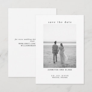 Photo de mariage minimaliste N&B Enregistrez la da