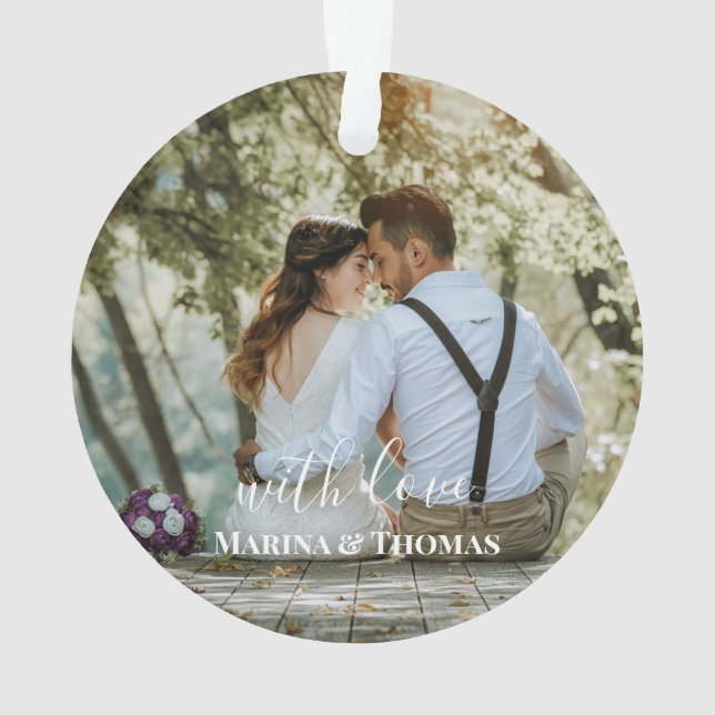 Photo de mariage personnalisé avec calligraphie mo (dos)