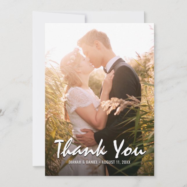 Photo de mariage personnalisé Merci (Devant)