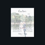 Photo de mariage personnalisée et toile Vows Impri<br><div class="desc">Photo de mariage personnalisée et toile Vows Imprimer</div>