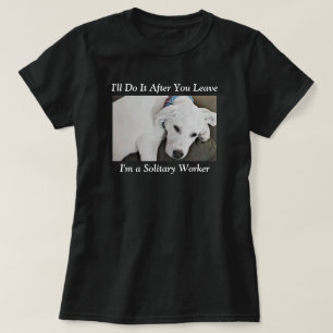 Photo de mignon chien blanc pâle Funny T-shirt noi