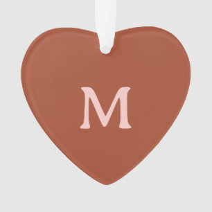 Photo de monogramme personnalisé orange brûlé