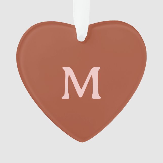 Photo de monogramme personnalisé orange brûlé (devant)
