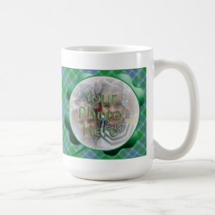 Photo de Mug Shamrock Plaid Vert Personnalisable