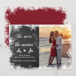 Photo de neige Cartes de Faire-part de grossesse d