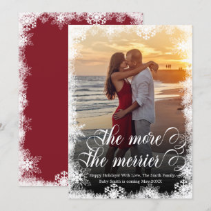 Photo de neige Cartes de Faire-part de grossesse d