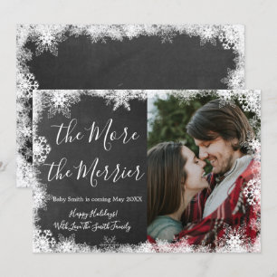 Photo de neige Cartes de Faire-part de grossesse d