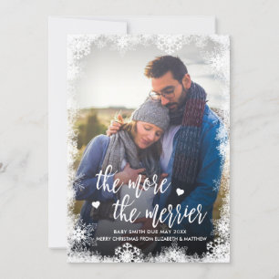 Photo de neige Cartes de Faire-part de grossesse d