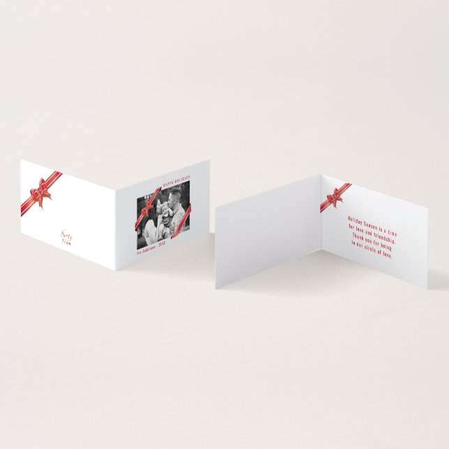 Photo de Noël Apple Red Ribbon (Inside and Outside)