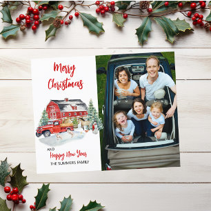 Photo de Noël Aquarelle Rustique Barne Budget agri