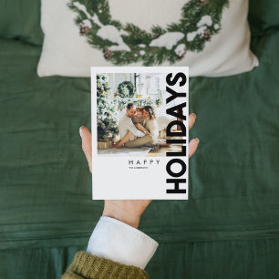 Photo de Noël Black Happy Holiday