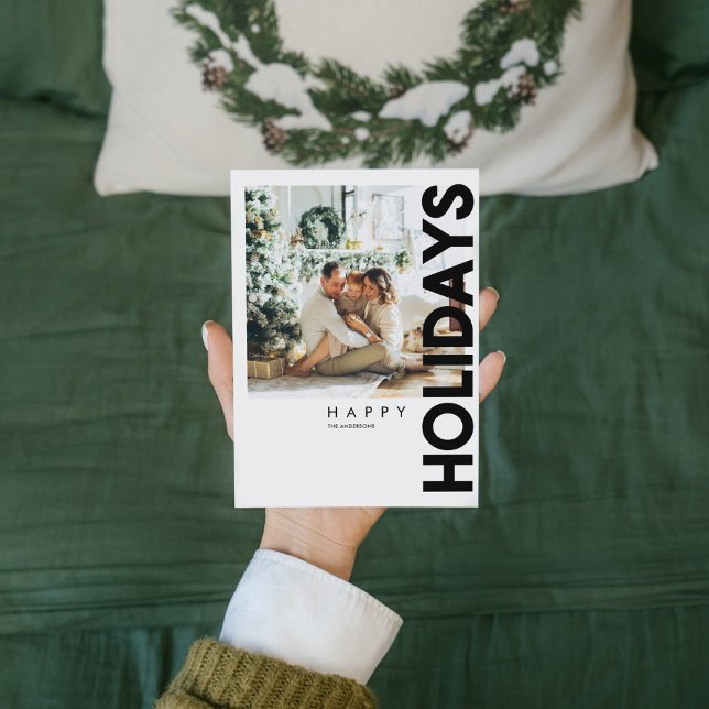 Photo de Noël | Black Happy Holiday (Créateur téléchargé)