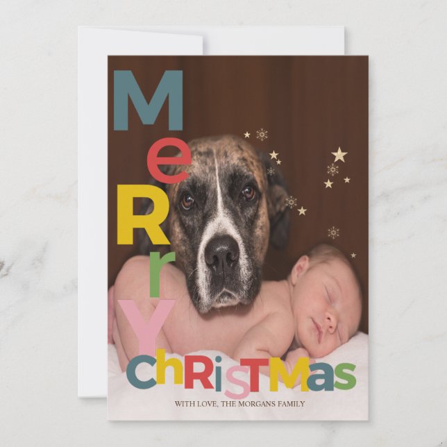 Photo de Noël coloré et joyeux (Devant)