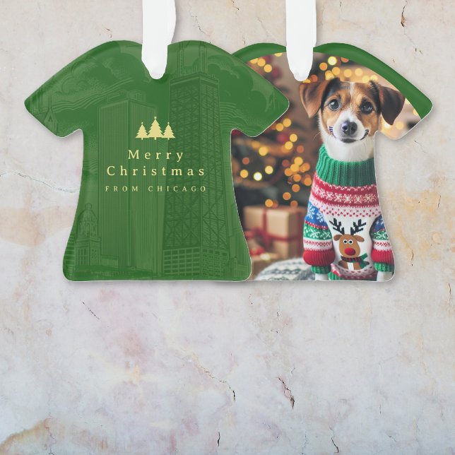 Photo de Noël personnalisée (Custom Christmas Photo Ornament (front and back))