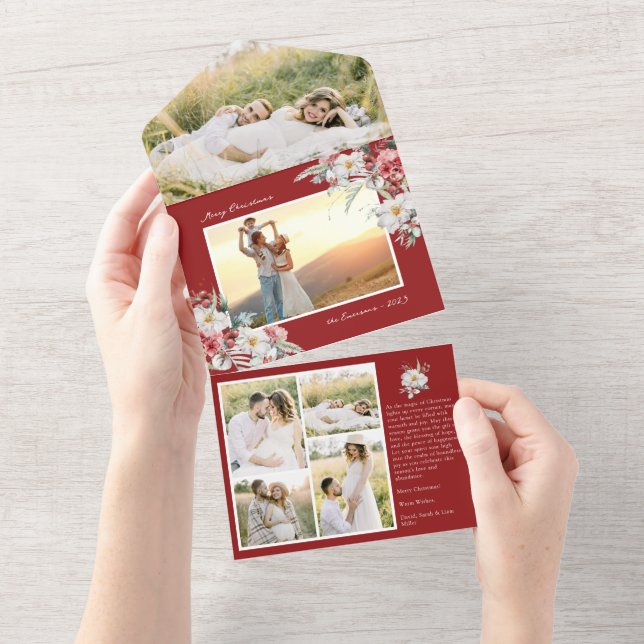 Photo de Noël tout en une carte (Déchirure)