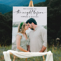 Photo de panneau de bienvenue la veille de la répé