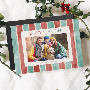 Photo de rayures de Noël à l'aquarelle festive