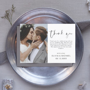 Photo de remerciement de mariage à petit budget