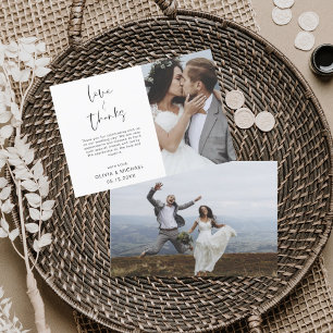 Photo de remerciement de mariage économique