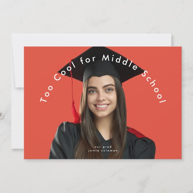 Photo de remise de diplômes moderne TROP COOL POUR (Devant)