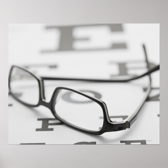Photo de studio de lunettes sur le tableau des yeu (Devant)