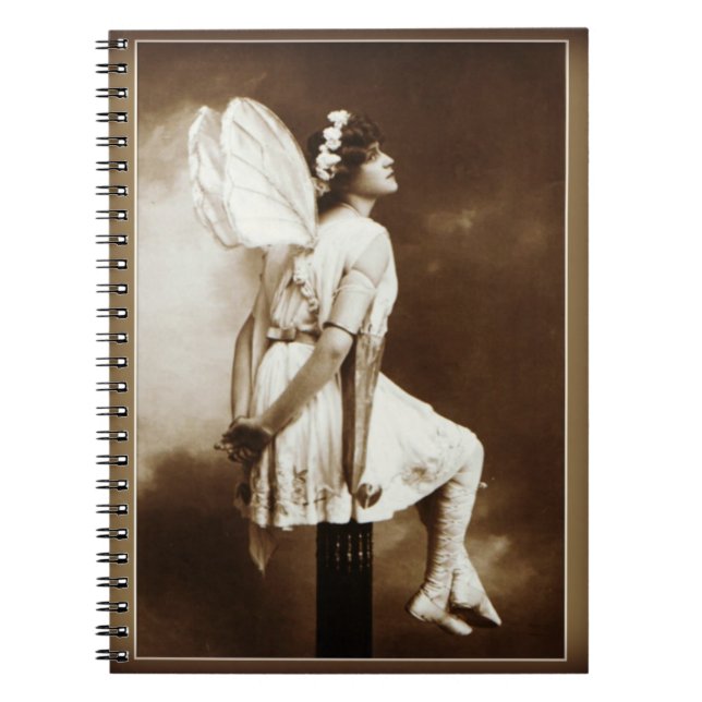 Photo de studio vintage, fée - Cahier à spirale  (Devant)
