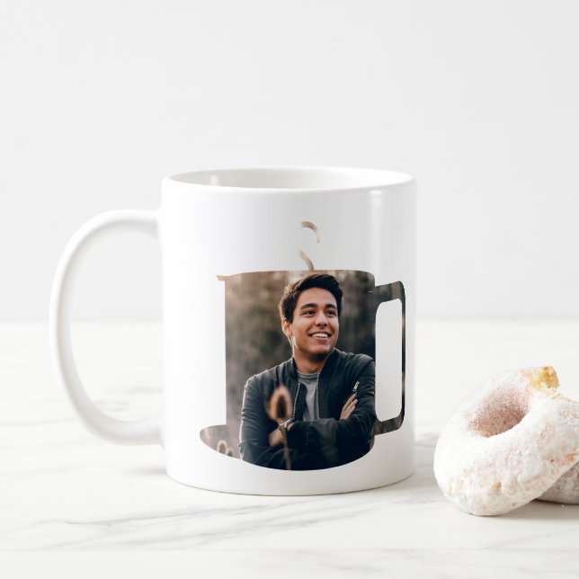 Photo de tasse de café personnalisée amusant pour  (Avec donut)