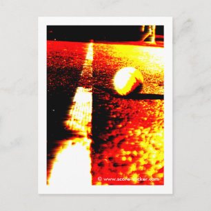 Photo de tennis sur carte postale