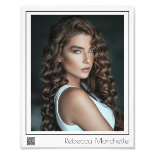 Photo de tête d'acteur à la limite 8x10 Code QR