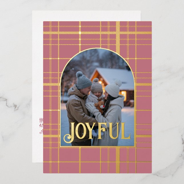 Photo de vacances de Noël Rose Poussiéreux et Ging (Recto/Verso)