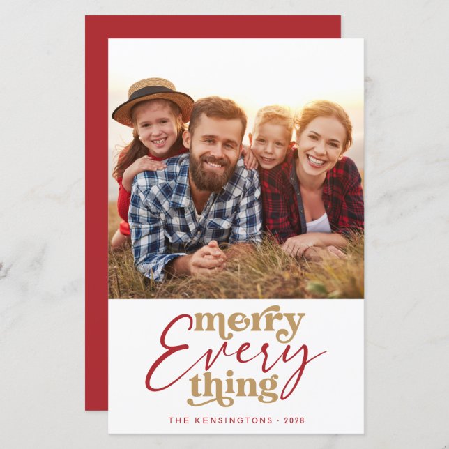 Photo de vacances joyeuses rétro à petit budget (Devant / Derrière)