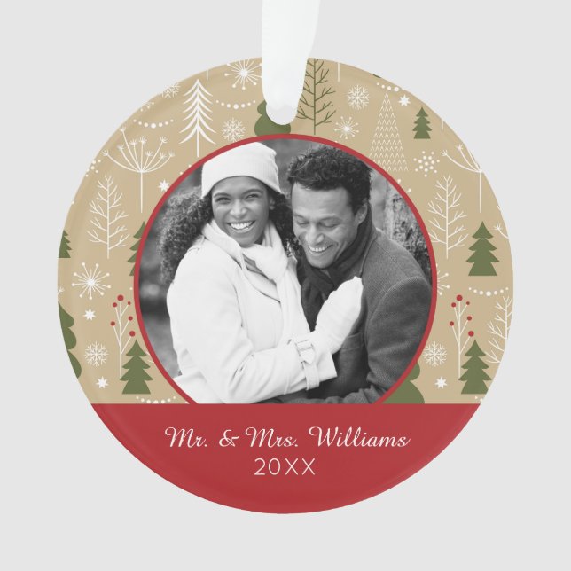 Photo de vacances | Motif de la forêt de Noël (devant)