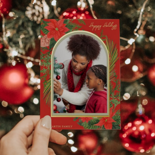 Photo de vacances Poinsettia et verdure (Créateur téléchargé)