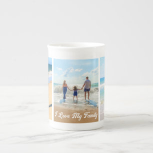 Photo de votre famille Collage d'os Chine Mug avec
