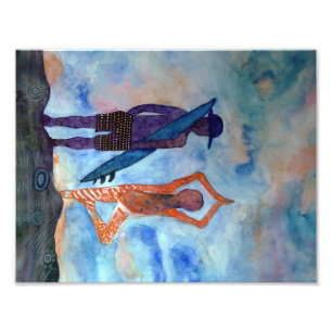 Photo de yoga orange surf violet
