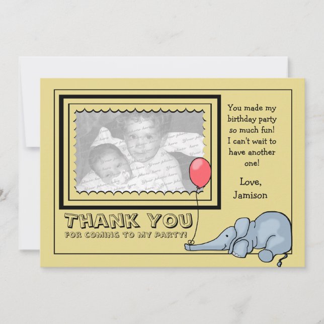 Photo d'éléphant Merci (Devant)