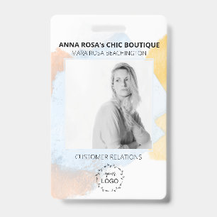*~* Photo d'employé - Logo - Code-barres du badge