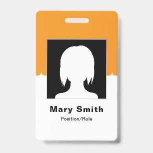 Photo d'employé personnalisé, Code QR, Logo, Badge