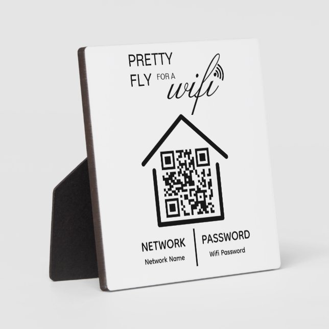 Photo Détails WiFi Joli vol pour une plaque de code QR w (Recto)