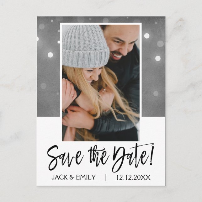 Photo d'hiver Enregistrer la carte Date (Devant)