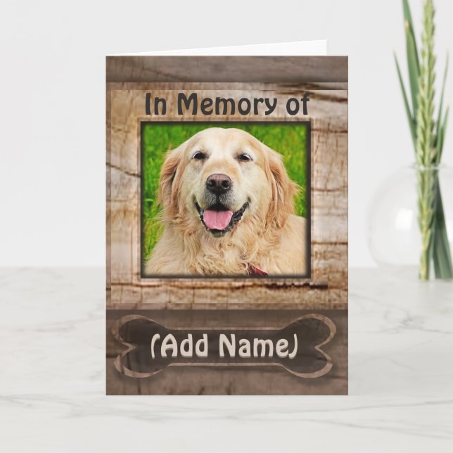 Photo Dog Memorial Rainbow Bridge Carte Poem (Devant)