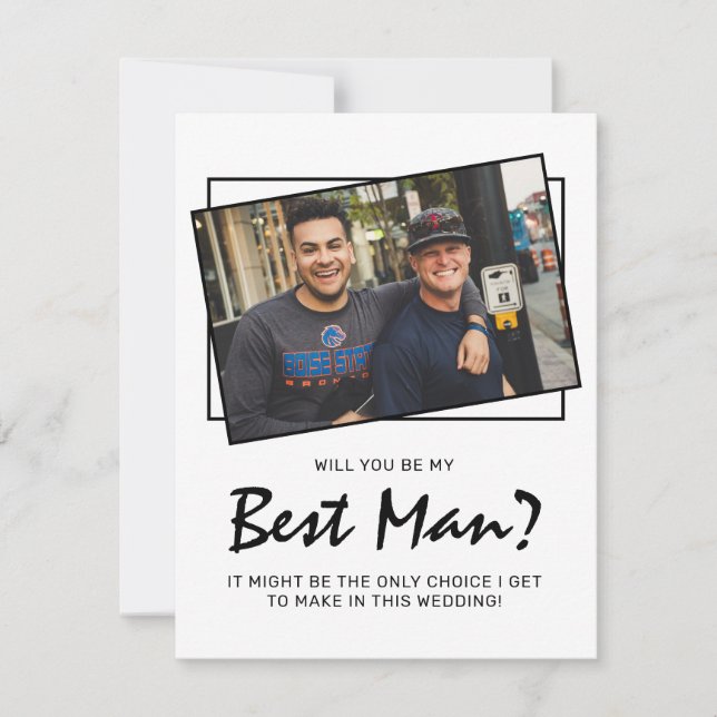 Photo drôle moderne Veux-tu être mon témoin ? (Devant)