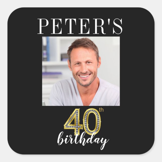 Photo du 40e anniversaire Favoriser les Étiquettes (Devant)